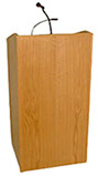 PS 2000 Traditional Style Natural Oak Mic Holder and Light