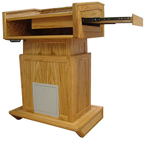 ps_ 2000_traditional_style_natural_oak _mic _holder_and_light